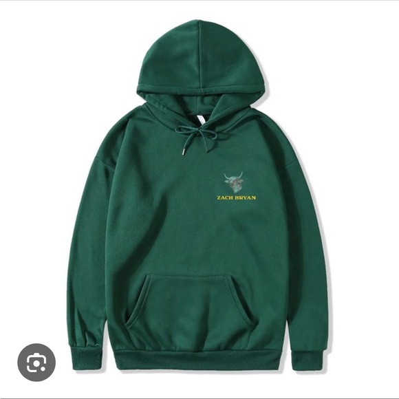 Green Zach Bryan Burn Burn Burn Tour Hoodie - Picture 2 of 2